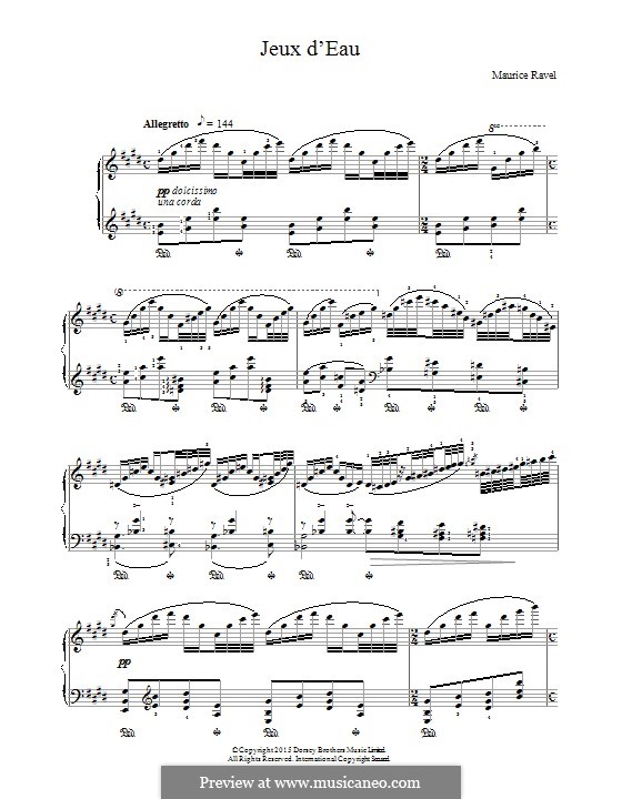 Jeux d'eau, M.30: Para Piano by Maurice Ravel