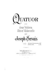 String Quartet in C Major: partitura completa by Joseph Servais