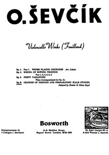 Changes of Position and Preparatory Scale Studies, Op.8: para violoncelo by Otakar Ševčík