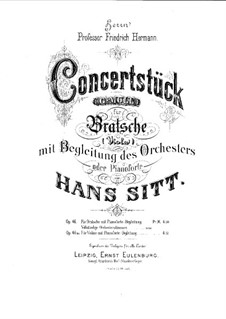 Concert Piece in G Minor, Op.46: arranjo para violino e piano by Hans Sitt