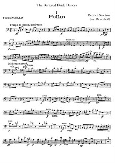 Three Dances: parte violoncelo by Bedřich Smetana