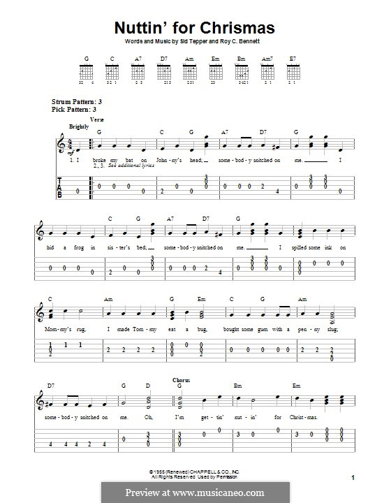 Nuttin' for Christmas: Para guitarra com guia by Sid Tepper