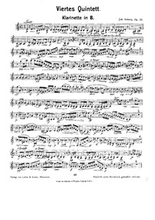 Quintet for Winds in B Flat Major, Op.23 No.4: parte clarinete by Johann Sobeck