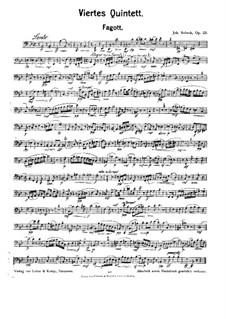 Quintet for Winds in B Flat Major, Op.23 No.4: parte fagote by Johann Sobeck