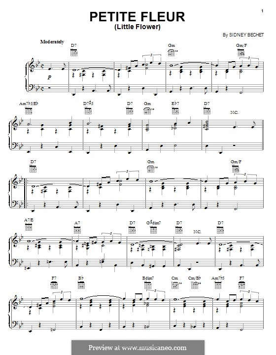 Petite Fleur (Little Flower): Para Piano by Sidney Bechet