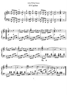 El Capitan. March: Para Piano by John Philip Sousa
