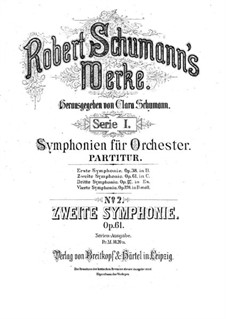 Symphony No.2 in C Major, Op.61: Partitura completa by Robert Schumann