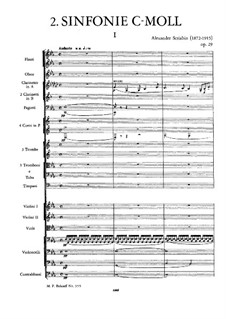 Symphony No.2 in C Minor, Op.29: Partitura completa by Alexander Scriabin