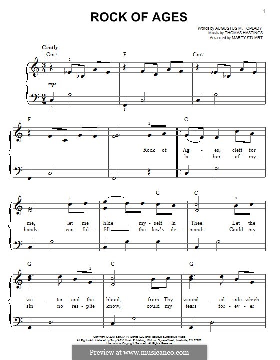 Rock of Ages: Para Piano by Thomas Hastings