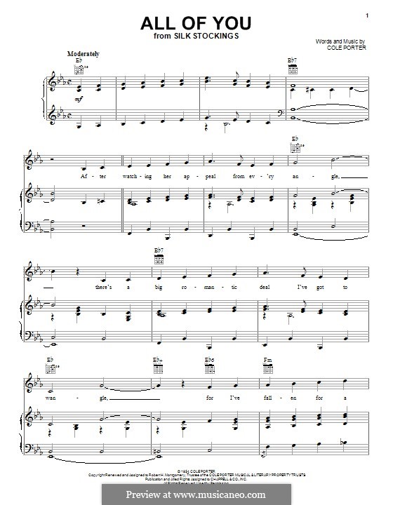 All of You: Para vocais e piano (ou Guitarra) by Cole Porter