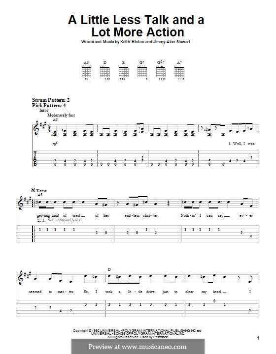 A Little Less Talk and a Lot More Action (Toby Keith): Para guitarra com guia by Jimmy Alan Stewart, Keith Hinton
