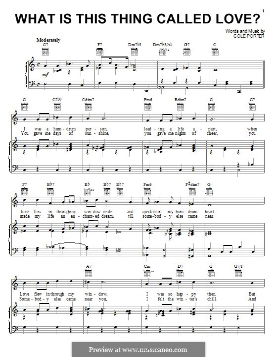What Is This Thing Called Love?: Para vocais e piano (ou Guitarra) by Cole Porter