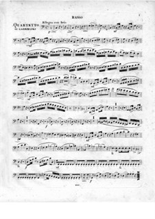 Quartet for Flute and Strings No.2 in C Major, Op.95: parte violoncelo by Johann Wilhelm Gabrielski