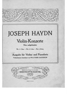 Concerto for Violin and Orchestra No.4 in G Major, Hob.VIIa/4: parte Solo by Joseph Haydn