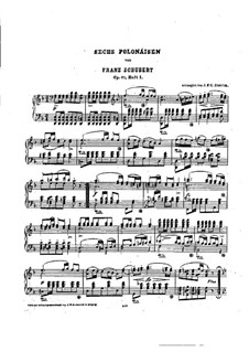 Six Polonaises, D.824 Op.61: Para Piano by Franz Schubert