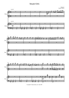 Simple Gifts: para piano de quadro mãos by Joseph Brackett