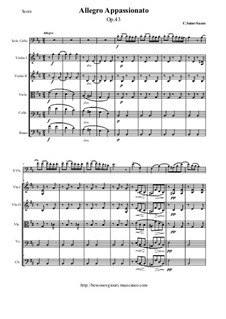 Allegro Appassionato, Op.43: todas as partes e partituras by Camille Saint-Saëns