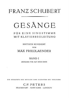 Songs for Voice and Piano: Volume I by Franz Schubert