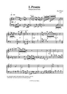 Pronto, Lamento, Casino for solo harpsichord: Pronto, Lamento, Casino for solo harpsichord by Zae Munn