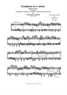 Symphony in A Minor: Piano version, CS 1.263 by Alessandro Stradella