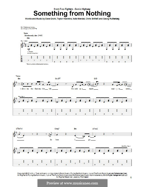 Something from Nothing (Foo Fighters): Para guitarra com guia by Christopher Shiflett, David Grohl, Nate Mendel, Pat Smear, Taylor Hawkins