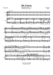 The Canvas, for treble choir and orchestra: Partitura Piano-vocal by Zae Munn