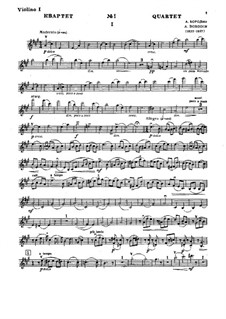 String Quartet No.1 in A Major: partes by Alexander Borodin