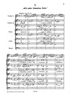 Two Swedish Folk Melodies, Op.27: No.1 Allt under himmelens fäste for strings by Johan Svendsen