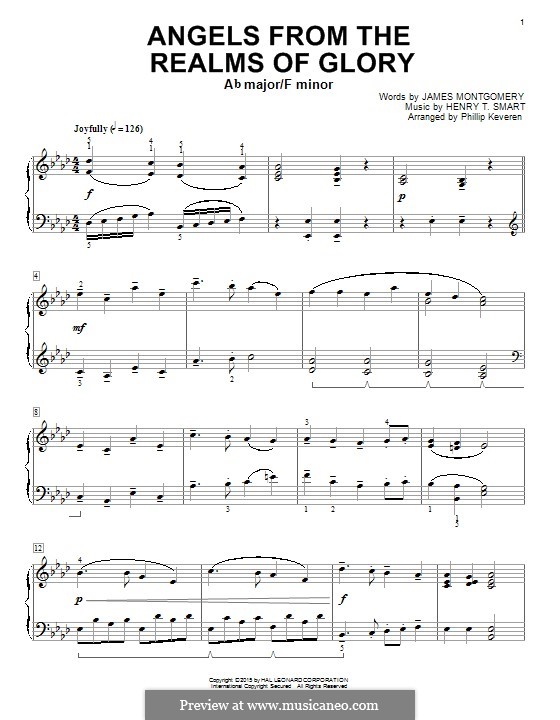 Angels, from the Realms of Glory: Para Piano by Henry Smart