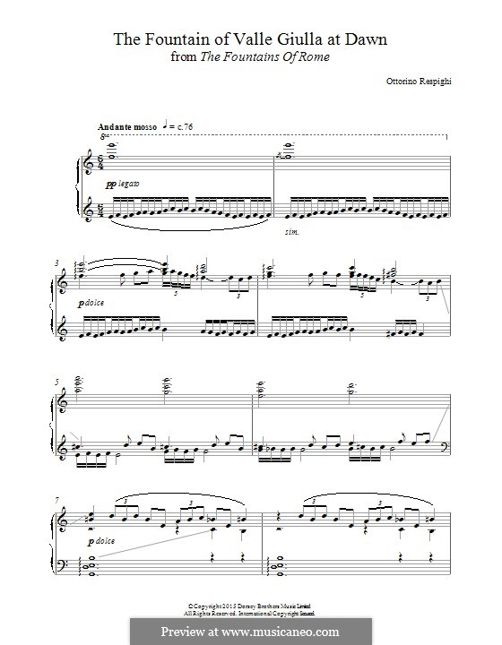 The Fountains of Rome. The Fountain of Valle Giulia at Dawn por O