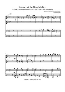 Journey of the King Medley: para piano de quadro mãos by folklore, John H. Hopkins Jr.