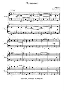 Oh Shenendoah (Shenandoah): Para Piano by folklore