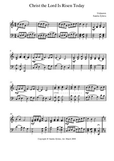 Christ the Lord Is Risen Today: Para Piano by folklore