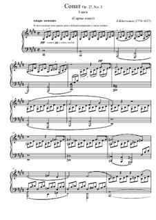 Movement I: para um único musico (Editado por H. Bulow) by Ludwig van Beethoven