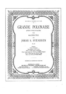 Grand Polonaise, Op.12: para piano de seis mãos by Johan Svendsen