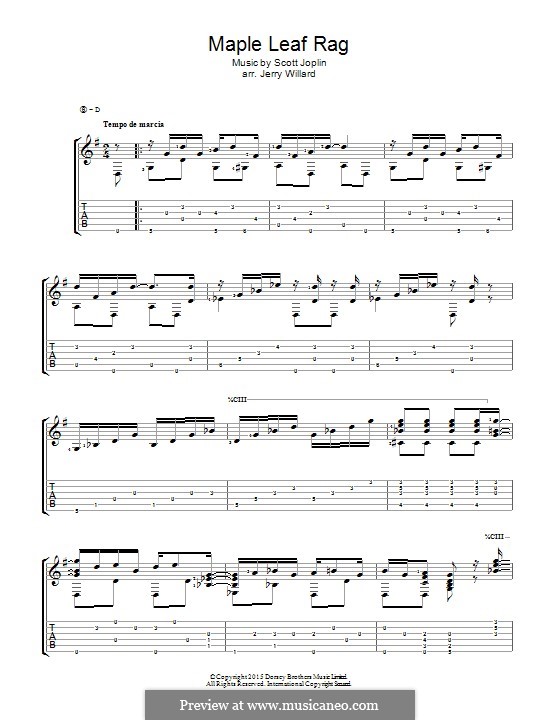 Maple Leaf Rag (Printable Scores): Para Guitarra by Scott Joplin