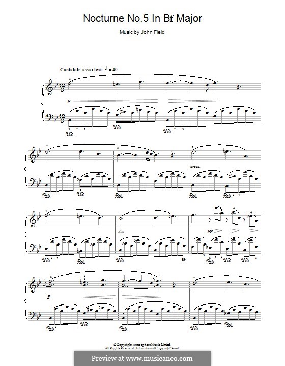 Nocturnes for Piano: Nocturne No.5 by John Field