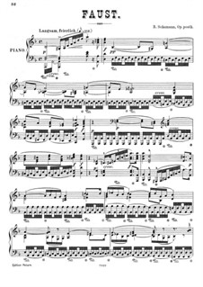Scenes from Goethe's Faust: Overture, para piano by Robert Schumann
