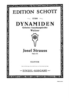Dynamides (Secret Attractions). Waltz for Piano, Op.173: Dynamides (Secret Attractions). Waltz for Piano by Josef Strauss