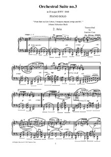 Aria: versão para piano by Johann Sebastian Bach