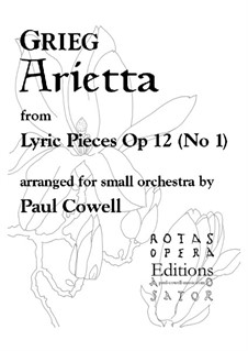 Lyric Pieces, Op.12: No.1 Arietta, for chamber ensemble by Edvard Grieg