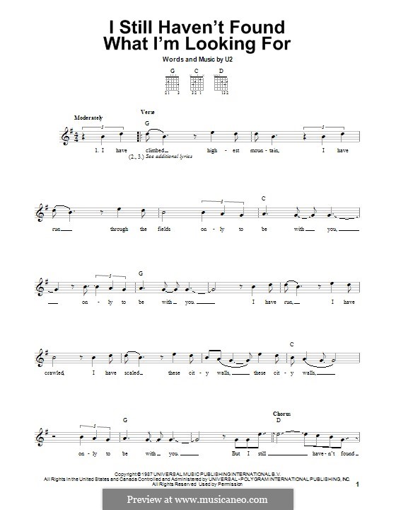 I Still Haven't Found What I'm Looking for: Para guitarra com guia by U2