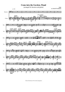 Come into the Garden Maud: For bassoon and guitar by Michael William Balfe