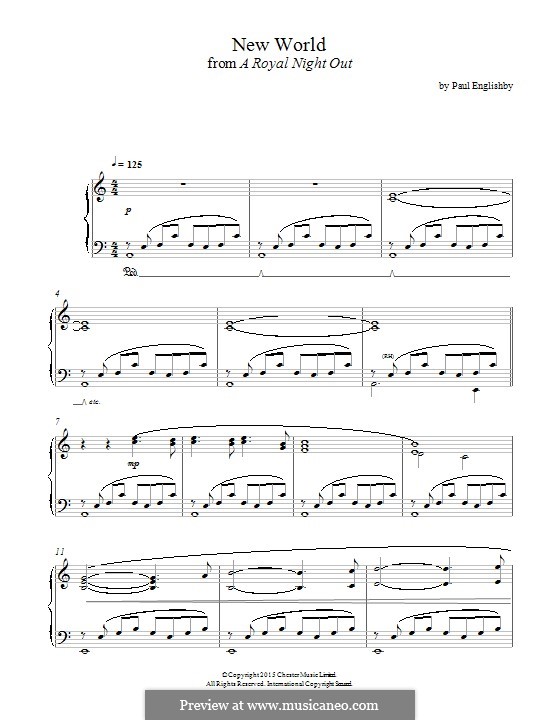 New World (from 'A Royal Night Out'): Para Piano by Paul Englishby