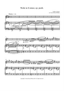 Waltz in E Minor, B.56 KK IV1/15: para violino by Frédéric Chopin