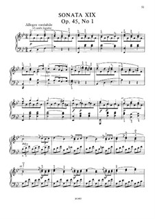 Three Sonatas for Piano, Op.45: No.1 em B flat maior, Craw 179 by Jan Ladislav Dussek