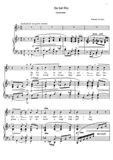 Se bel rio: For soprano and piano by Raffaello Rontani