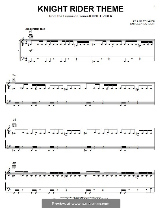 Knight Rider Theme: Para Piano by Glen Larson, Stuart Phillips
