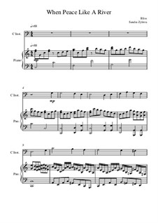 When Peace Like a River: For score for two performers (in C) by Philip Paul Bliss
