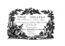 Three Sonatas for Harpsichord, Op.41: Partes by Leopold Kozeluch